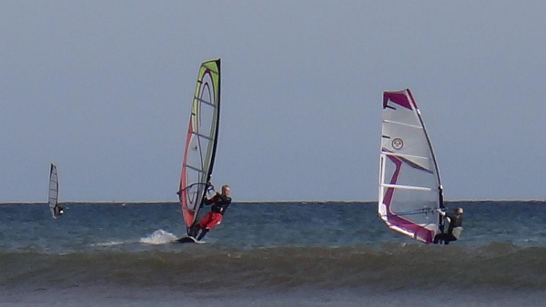 Photo of windsurfers at Cabrillo Beach
